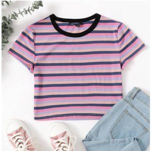 SHEIN Ribbed Crop Top